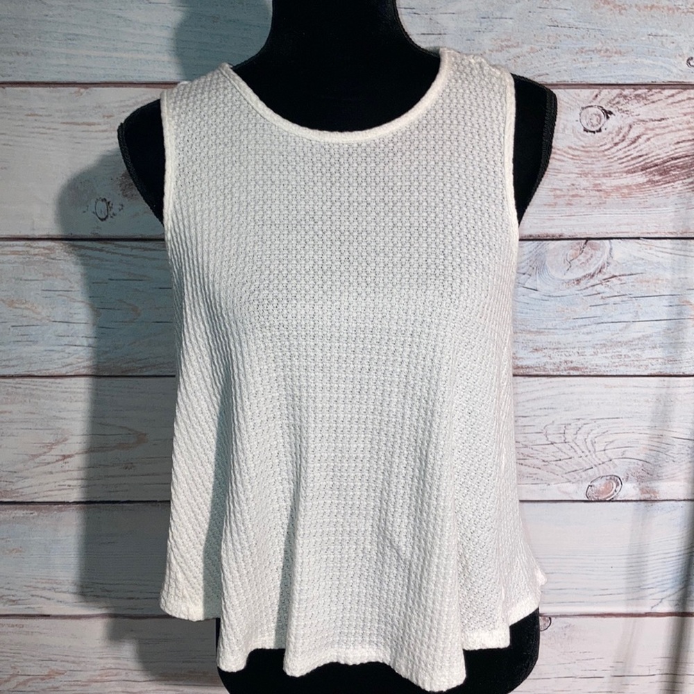 COPY - Forever 21 off white knit sleeveless tank